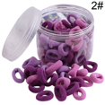 thumbnail image 2 of 100PCS Kids Ponytail Holders Solid Color Hair Ties Elastic Hair Bands with Box, 2 of 10