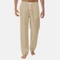thumbnail image 2 of Mens Linen Pants Mens Summer New Style And Fashionable Pure Cotton And Linen Trousers, 2 of 3
