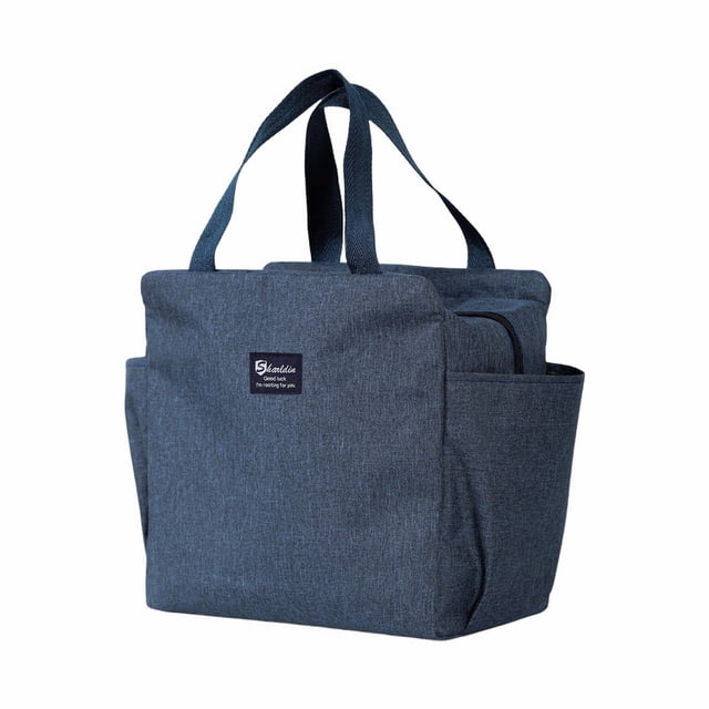 Lunch Bag Kit for Work - Aluminum Foil Thickened Cloth Lunch Packaging Bag with Utensils Storage for Convenient Food Transport