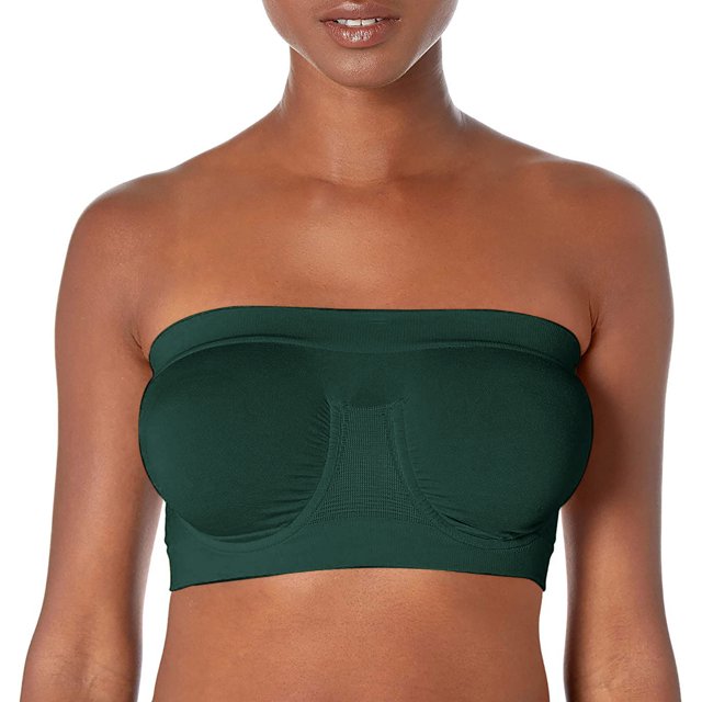 XZNGL Womens Stretch Strapless Bra,Summer Bandeau Bra,Plus Size Strapless Bra,Comfort Wireless Bra