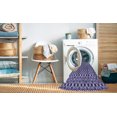 thumbnail image 2 of Ahgly Company Tapis de Zone Rond d'Intérieur Lavable à la Machine, Transitionnel, Violet Mimosa Violet, 8 Pieds Rond, 2 of 7