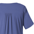 thumbnail image 2 of Woman Plus Size Short Sleeve Floral Blouses Henley T-Shirts V Neck Button Tunic Tops  M-4xl, 2 of 3