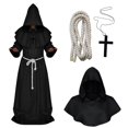 thumbnail image 1 of Medieval Monk Robe Priest Robe Halloween Cosplay Costume Cloak, 1 of 4