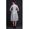 thumbnail image 4 of Bimba Robe Midi Évasée d'Été Sans Manches à Imprimé Floral Décontractée pour Femmes Ikat Shibori Bleue - Petit, 4 of 6