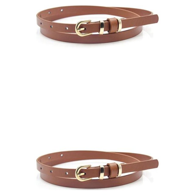 serony Comfortable Women Belt Elegant Fashion Good Gift Choice Various Color And Size Wide Applications Luxury Designer Brown 2Set
