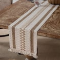 thumbnail image 4 of Rustic Boho Table Runner Tablecloth With Fringe For Kitchen Home And Meal Wedding Decor, 4 of 9