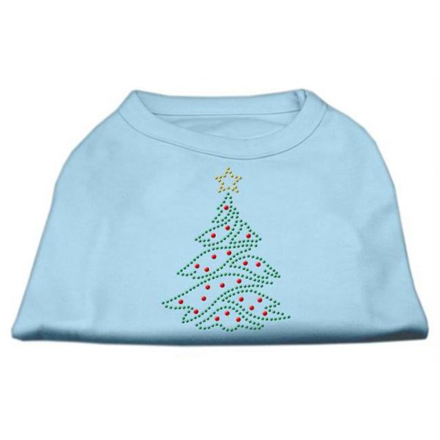 Chemise Arbre de Noël avec Strass Bleu Bébé TTG (18)