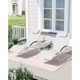 thumbnail image 1 of Kojooin Patio Chaise Lounge Set of 3, Outdoor Reclining Lounge Chairs with Backrest and Side Table for Poolside, 1 of 7