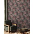 thumbnail image 3 of Pink Bold Metallic Leaf Tropical Wallpaper R8367, 3 of 4