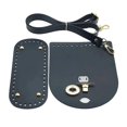 thumbnail image 2 of pitrice Crochet Bag Bottom Base Crochet Bag Set Making for Handbag Tote Shoulder Bag Black 18x8cm, 2 of 6