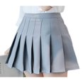 thumbnail image 5 of Jupe Plissée Unie Taille Haute pour Filles Femmes, Jupe Trapèze Mini, 5 of 5