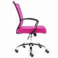 thumbnail image 3 of Modern Home Zuna Ergonomic Mesh Mid Back Office Chair, Black & Pink, 3 of 10