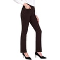 thumbnail image 1 of Kmbangi Women's Pants Solid Color High Waist Flared Trousers with Pockets, 1 of 4