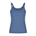 thumbnail image 1 of Yuyuzo Plus Size Tank Tops for Women Ribbed Knit Sleeveless Crop Tops Round Neck Slim Fitted Soft Base Layer Camis Tees, 1 of 5