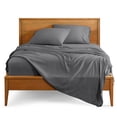 thumbnail image 1 of Bare Home Premium 1800 Collection 4-Piece Bed Sheet Set, Split Head Flex King, Gray, 1 of 10