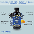 thumbnail image 3 of Immunia VISION - Wild blueberry concentrate + Lutein & Zeaxanthin. (3 bottles), 3 of 6