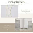 thumbnail image 4 of CoSoTower 3-panel Wall Partition Farmhouse Room Separator with Foldable Design Wooden Frame 5.6FT, White, 4 of 6