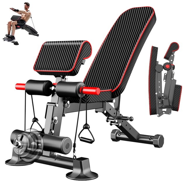 K Kingkang Adjustable Weight Bench Utility Workout Bench for Home Gym,Foldable Incline Decline Benches for Full Body Workout 780LB