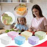Ynlkorvg Food Storage Mini Plastic Food Storage Containers With Lids Small Airtight Containers Square School Lunch Containers For Children Leftover Food Containers