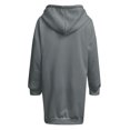 thumbnail image 4 of Womens Casual Hoodies Dress Fall Long Sleeve Sweatshirt Button Down Drawstring Pullover Top Lightweight Dress, 4 of 4