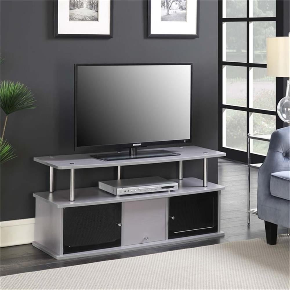 Convenience Concepts Designs2Go Meuble Télé de 50 Pouces en Fini Bois Gris