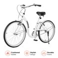 thumbnail image 1 of VIRIBUS 24" Women's Beach Cruiser Bike Adjustable Saddle & Handlebar White, 1 of 14