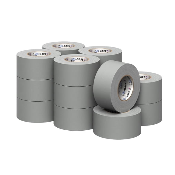 3" Pro Gaff Gaffers Tape 55 yards length gray matte. Premium Heavy-Duty Gaffers Tape trusted by professional Gaffers. Made in the USA. Holds Tight, Easy to remove. (Pack of 16)