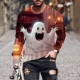 thumbnail image 2 of Pisexur Chandails en Molleton d'Halloween pour Hommes, Chandails en Molleton Graphiques Surdimensionnés, Manches Longues, Pull Décontracté, Col Rond, Grande Taille, S-6TG, 2 of 5