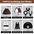 thumbnail image 3 of Vensio 159 Pcs Universal Titanium Oscillating Multitool Saw Blades Sandpaper Kits, 3 of 8
