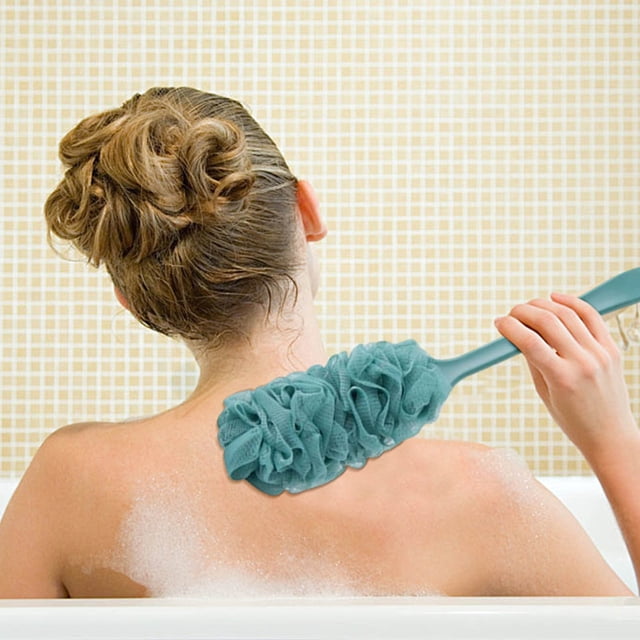 RKSTN Back Scrubber for Shower Long Handle Large Bath Brush Long Handle Bath Bath Artifact Bath Flower Bath Brush Bath Brush Bath Rub Back and Back Shower Brush for Body