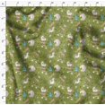thumbnail image 4 of Soimoi Green Rayon Crepe Fabric Unicorn & Rainbow Nature Print Fabric by Yard 46 Inch Wide, 4 of 5