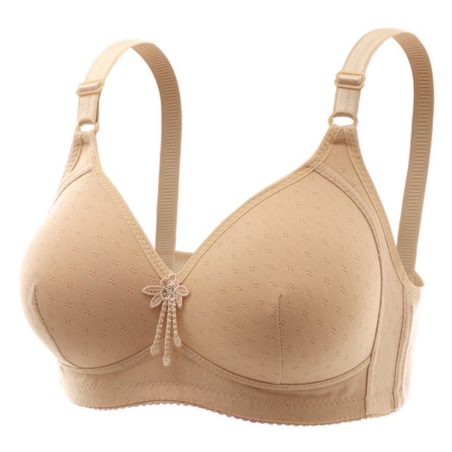 LSLJS Soutien-Gorge Femme Brodé Brillant Confortable Respirant Sans Armatures