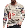 thumbnail image 2 of CEHVOM T-shirt à Manches Longues pour Hommes, Col Rond, Impression 3d, 2 of 6