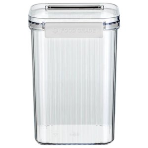 Bigersell Stackable Food Storage Containers with Lids Airtight Clear Plastic Food Containers Kitchen Pantry Storage & Organization Cereal Containers Easy Open Canister C One Size
