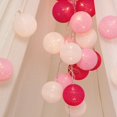 thumbnail image 3 of Light Ball Cotton Decoration String Light Hanging String Lamp for Party Wedding  3pcs Batteries  Flashing  Green, 3 of 10