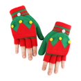 thumbnail image 4 of Gants Sans Doigts Mode Gants Demi-Doigts Doux Gants à Rabat pour Noël, 4 of 6