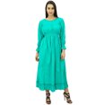 thumbnail image 1 of Bimba Robe Maxi Longue Décontractée en Coton pour Femme à Taille Smockée, 1 of 8