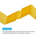 thumbnail image 3 of Unique Bargains Velvet Ribbon 1 1/2 Inch x 10 Yard Single Face Spool Silky DIY Crafts Gift Wrapping Bow Decoration Yellow, 3 of 5