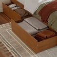 thumbnail image 4 of Nantucket Lit Plateforme Complet avec Pied de Lit Assorti et Tiroirs, Couleur Caramel Pâle, 4 of 27