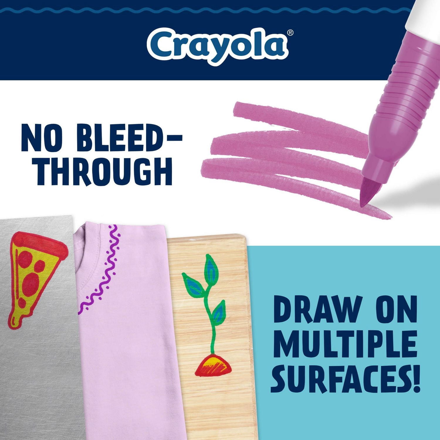 Crayola Fine Point Doodle Markers, 12 Count