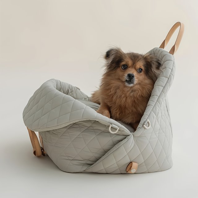 Estbridge Cozy Quilted for Dogs and Cats - Portable Safe-Insert Buckle Design with Chest Strap Ideal for Travel and Home Use Travel Carrier | Quilted Texture | Durable Handle Pet Tra