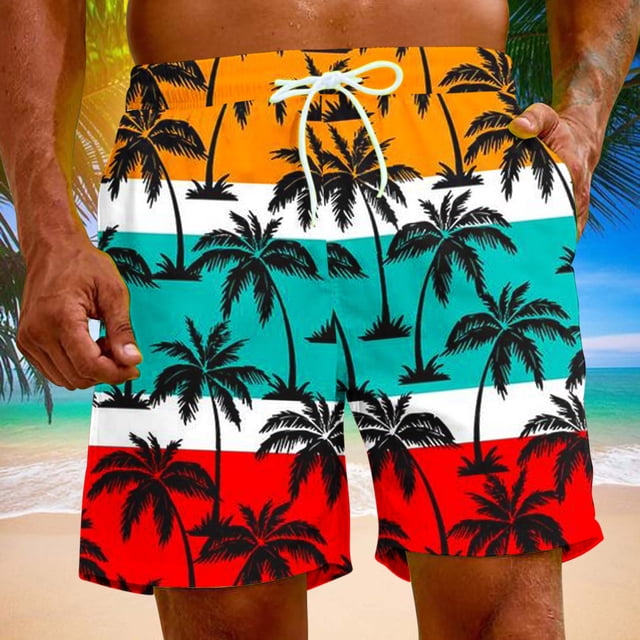 Cameland Short Décontracté de Plage à Imprimé Spécial Style Vacances pour Hommes