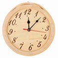 thumbnail image 2 of Sauna Clock Wood Large Numbers Clear Reading Elegant Design Indoor Outdoor Modern Simple Style, 2 of 7