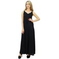 thumbnail image 1 of Bimba Robe Maxi Unie à Bretelles Spaghetti pour Femme pour l'Été, Tenue de Plage, Robe d'Été, 1 of 9