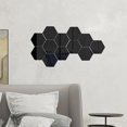 thumbnail image 2 of 12pcs Hexagon Mirror Tiles Wall Stickers Self Adhesive Stick On Art Decal, 2 of 7