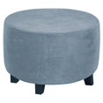 thumbnail image 1 of Round Ottoman Footrest Covers for Diameter 48-55 Gray Blue (Only Cover Not Chair), 1 of 7
