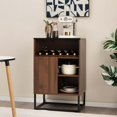 thumbnail image 2 of Costway Buffet de Rangement pour Vin avec Étagère Réglable et Porte Coulissante pour Cuisine, 2 of 10