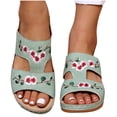 thumbnail image 5 of LSLJS Summer Ladies Fashion Wedge Heel Embroidery Flower Sandals Women's Shoes, 5 of 5