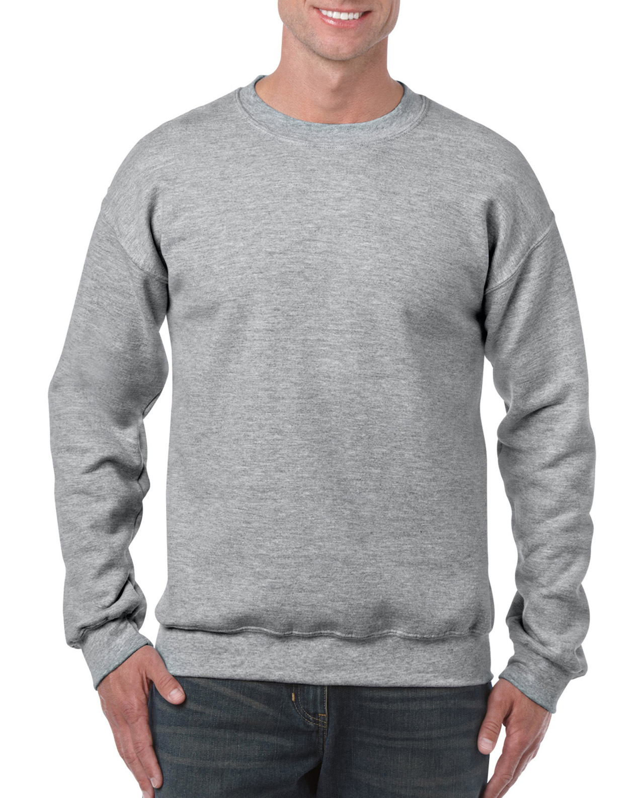 Gildan Mens Heavy Blend Crewneck Sweatshirt, 4XL, Sport Grey