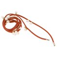 thumbnail image 1 of Esquirla Mode Femmes Décoration de Perles Ceinture de Taille Bretelle Fine Ceinture de Robe Camel, 1 of 8